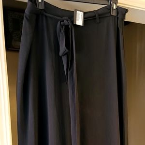 City Chic Sz L 20 Black Palazzo Pants w/ Belt & Loops